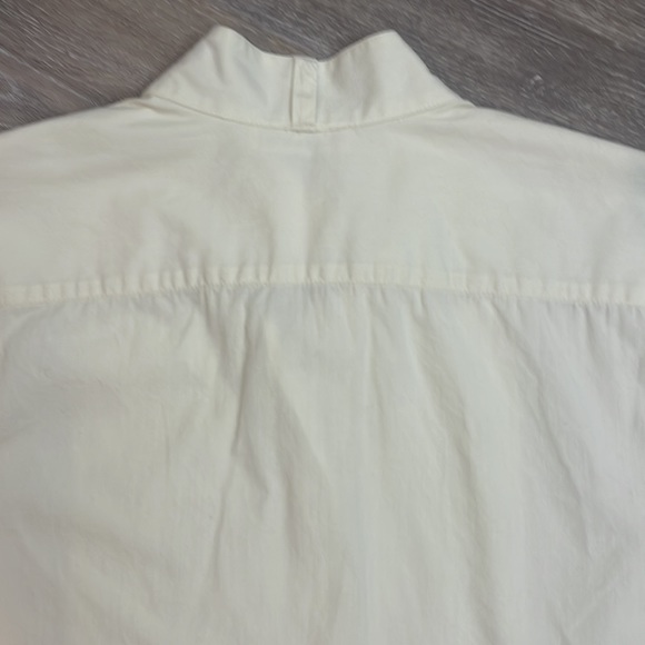 Talbots Cream Cotton Pleat Front Low Collar Size 10 - Picture 13 of 13